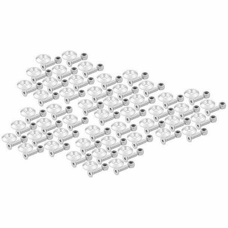 VORTEX 0.25 in. Countersunk Bolts with 1 in. Washer - Clear, 50PK VO3625675